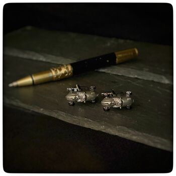 Personalised Retro F1 Motor Racing Cufflinks, 5 of 9