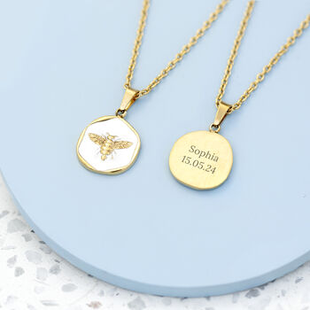 Personalised Honey Bee Pendant And Necklace, 7 of 8