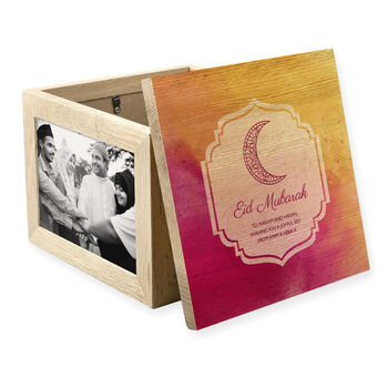 Personalised Eid Mubarak Photo Cube Keepsake Box, 11 of 12