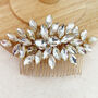 Gold And Clear Crystal Hair Comb, thumbnail 2 of 4