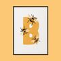 B For Bee Children's Initial Print, thumbnail 3 of 3