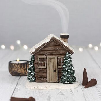 Christmas House/Log Cabin Incense Cone Burner, 3 of 3