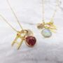 40th Birthday Gold Vermeil Plated Birthstone Necklace, thumbnail 1 of 8