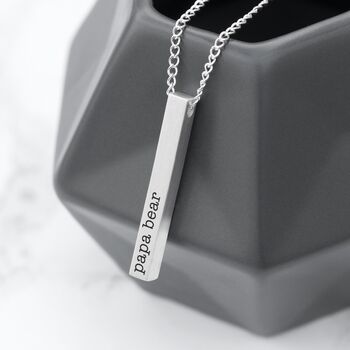 Personalised Men's Solid Bar Necklace, 4 of 10