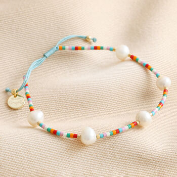 Colourful Miyuki Bead And Freshwater Pearl Bracelet, 2 of 4