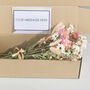 English Wildflower Dried Flowers Pink And Cream Bouquet, thumbnail 1 of 7