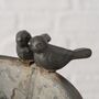 Zinc Bird Bath Planter With Birds, thumbnail 4 of 5