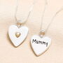 'Mummy' Heart Pendant Necklace In Silver, thumbnail 1 of 2