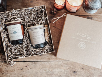 'Winter Calm' Candle And Bath Salts Gift Set, 3 of 5