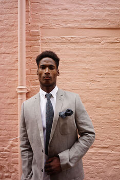 Mens Tonal Green/Blue Floral Cotton Pocket Square, 2 of 9