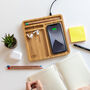 Personalised Desk Tray Wireless Charger Monogram, thumbnail 1 of 6