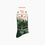 Woodland Forest Combed Cotton Odd Socks In Green, thumbnail 4 of 4