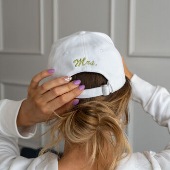 Embroidered Personalised Mrs Cap, 3 of 4