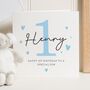 1st Birthday Card For Son Or Grandson, thumbnail 1 of 7
