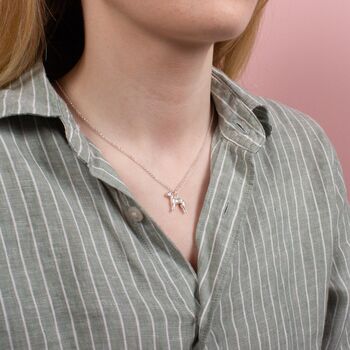 Personalised Bedlington Terrier Silver Necklace, 3 of 10