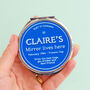 Personalised Blue Plaque Compact Mirror, thumbnail 2 of 3