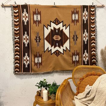 Aztec Style Brown Blanket And Furniture Throw, 8 of 8