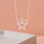 Silver Star Necklace Simple Sterling Silver Pendant, thumbnail 1 of 7