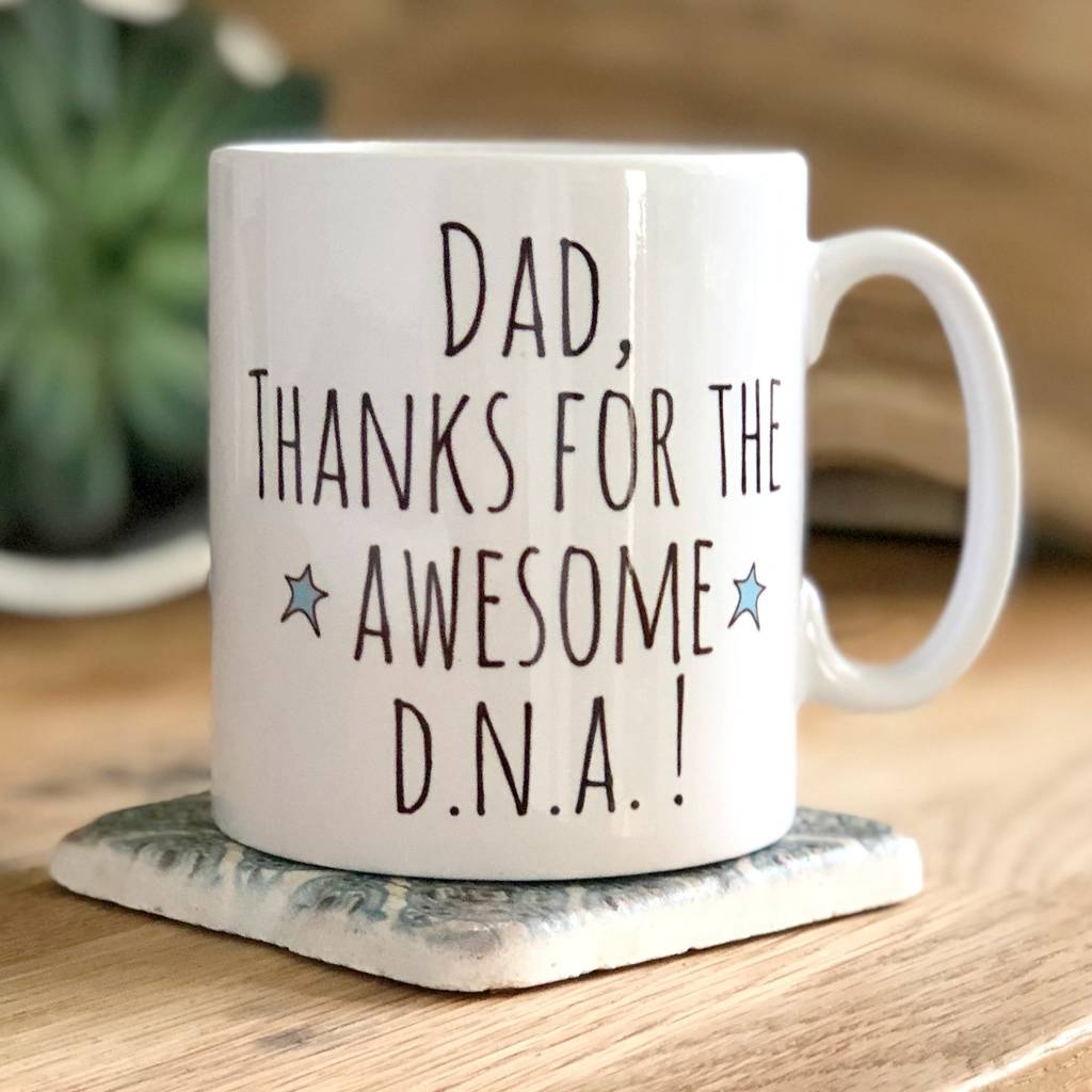 'Dad Awesome Dna' Fathers Day Gift Mug By Kelly Connor Designs