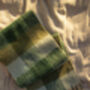 Green Grey Plaid Warm Wrap Scarf, thumbnail 3 of 4