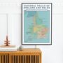 Personalised National Trails Hiking Map Art Print, thumbnail 2 of 7