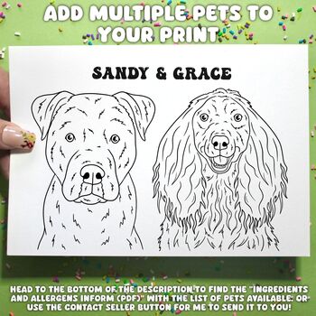Personalised Staffordshire Terrier Portrait Print, 7 of 8