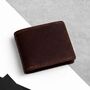 Men’s Rfid Brown Leather Bifold Wallet, thumbnail 1 of 3