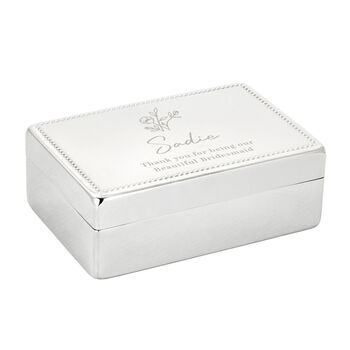 Personalised Floral Small Jewellery Box, 4 of 4