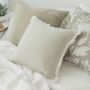 Neutral Woven Cushion Cover With Fringing, thumbnail 2 of 4
