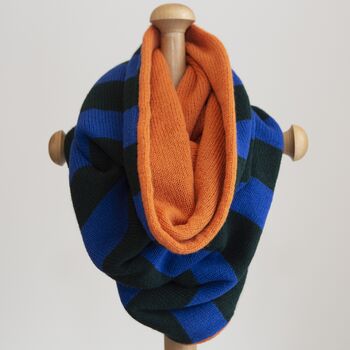 Reversible Pure Cashmere Snood Scarf, 8 of 12