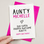 Personalised Auntie Birthday Card, thumbnail 1 of 2