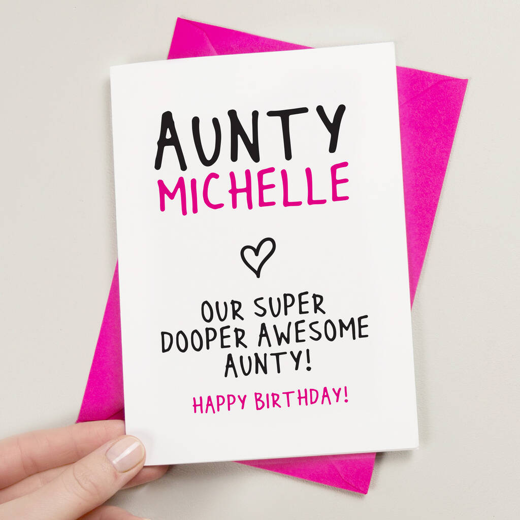 Personalised Auntie Birthday Card By A is for Alphabet ...