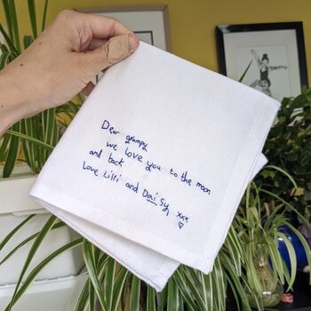 Personalised Christmas Hanky With Handwritten Message, 5 of 9