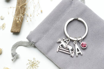 Personalised Horse Riding, Show Jumping Keyring Equestrian Gift, 4 of 8