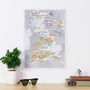 Personalised Scratch Off UK Cycle Climbs Print, thumbnail 2 of 10