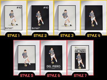 Alessandro Del Piero Juventus Football Poster, 2 of 6