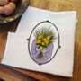 Personalised March Birth Flower Tea Towel, thumbnail 3 of 9