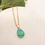 Aqua Blue Dainty Teardrop Necklace For Her, thumbnail 5 of 11