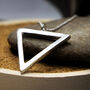 Handmade Triangle Geometric Silver Necklace, thumbnail 1 of 5