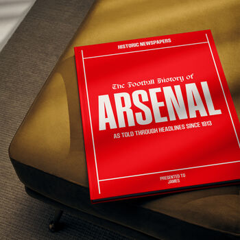 Arsenal Fc Personalised Football Gift Gunners Newspaper History Book, 8 of 12
