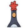 Feathers Mcgraw Head Glow In The Dark Sew On Patch, thumbnail 5 of 5