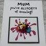 Liquorice Allsorts Polymer Clay Birthday Card Handmade, thumbnail 10 of 12