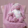 Personalised Bashful Tulip Pink Bunny Large Soft Toy, thumbnail 3 of 6