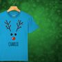 Rudolph The Reindeer Personalised Kids Christmas T Shirt, thumbnail 8 of 12