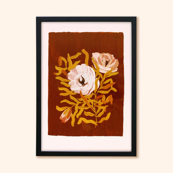 Illustrated Botanical Print Rose Flower Unframed, 3 of 6