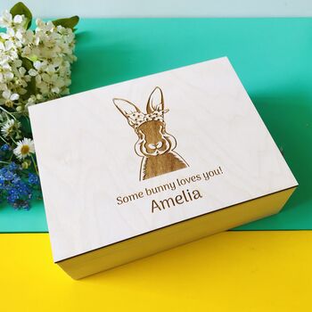 Personalised Bunnies Design Keepsake Box, 3 of 5