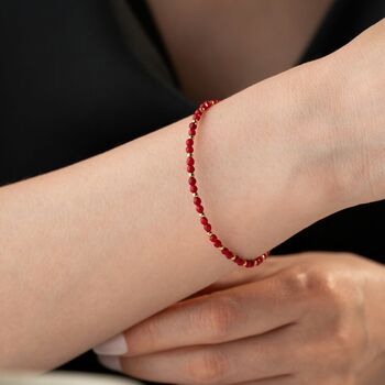 Natural Coral Beaded Bracelet, 5 of 8