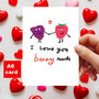 I Love You Berry Much Lovers Card, thumbnail 2 of 3