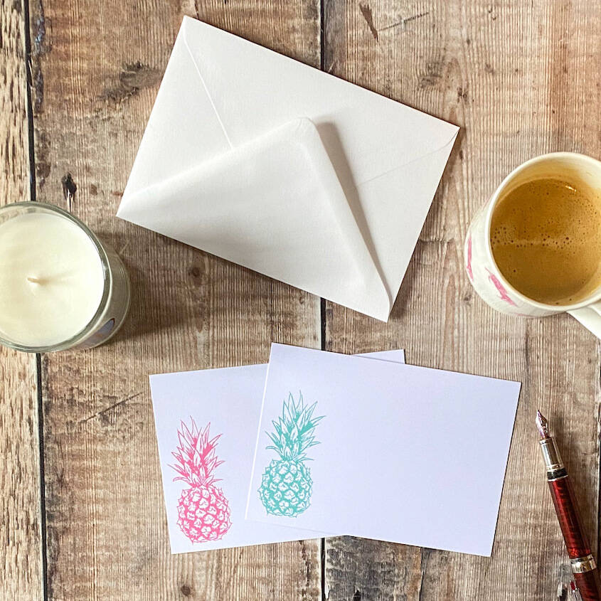 Pineapple Notecards, 1 of 2