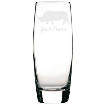 Personalised Rhino Engraved Glass, 3 of 5